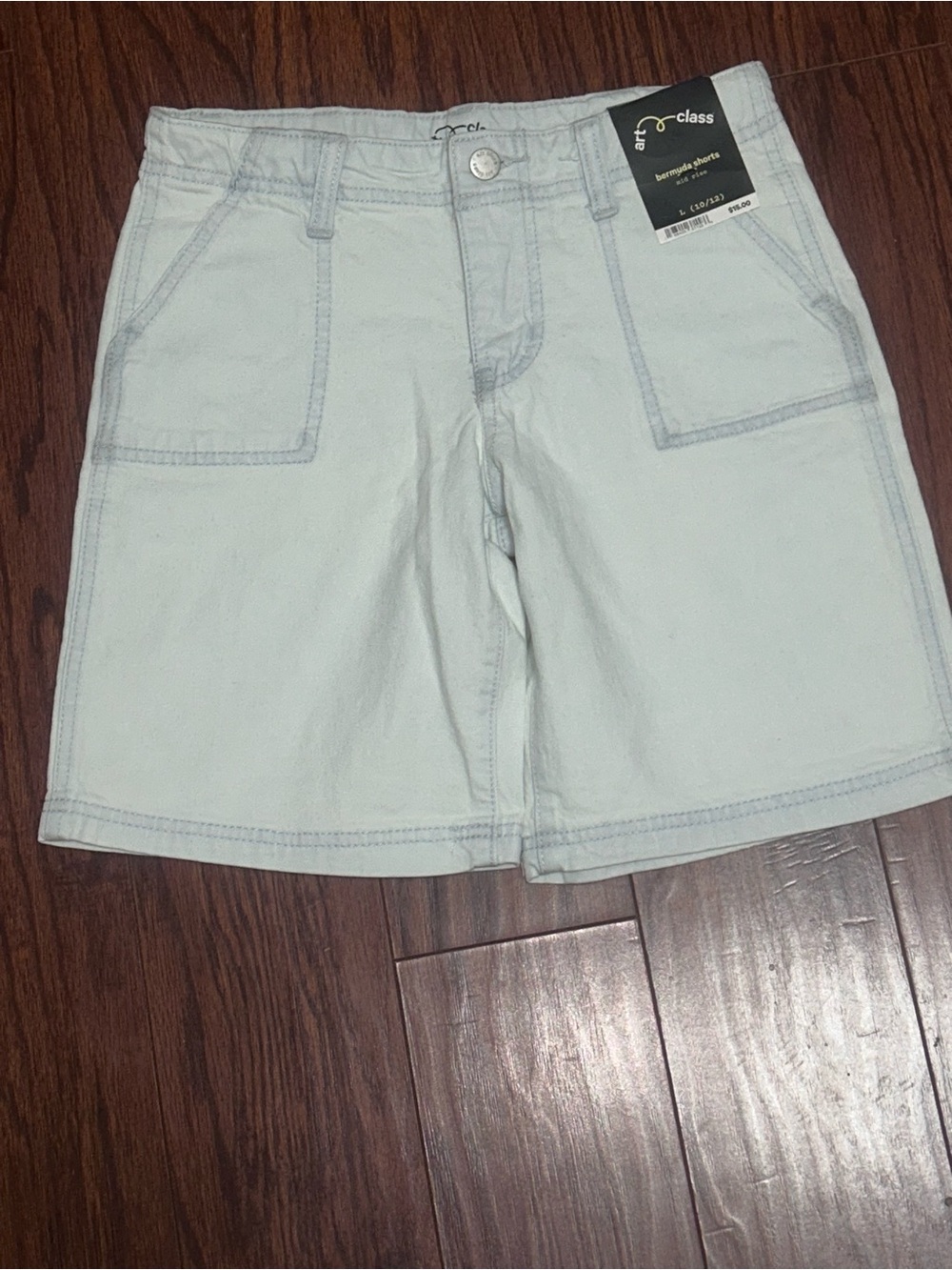 Art Class Light Blue Girls' Bermuda Shorts